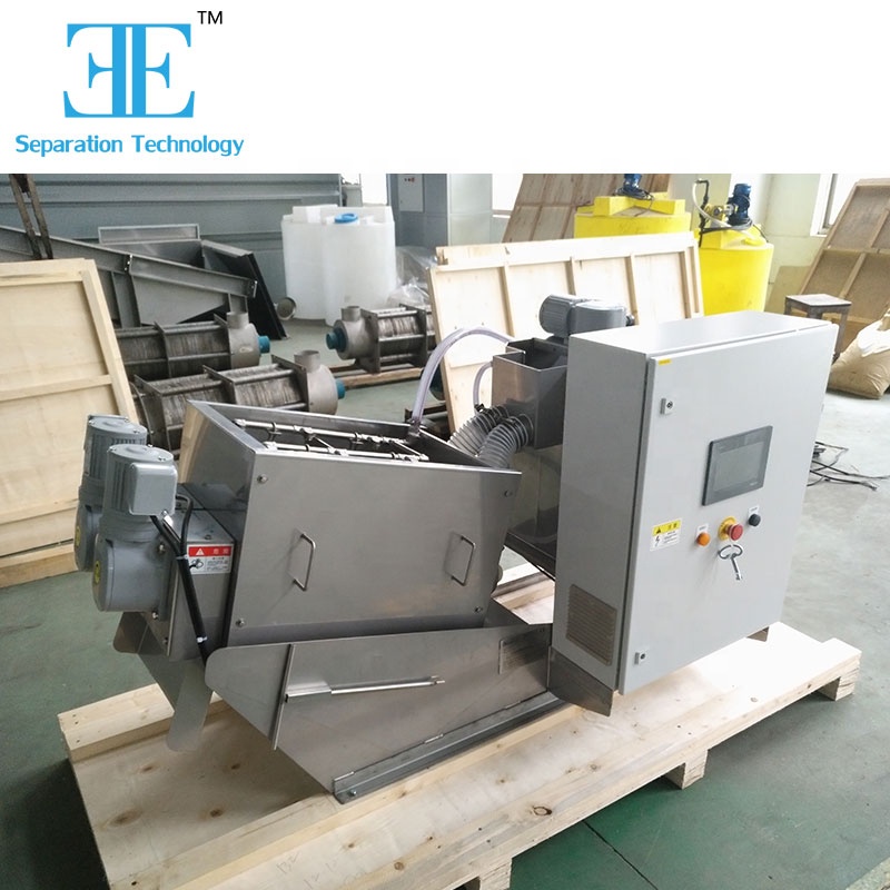 Industrial Screw Press Sludge Dewatering Machine SUS304 Screw Filter Press