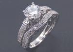 2 Carat Diamond Engagement Wedding Rings Round shape OEM ODM
