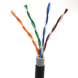 China UTP 1000ft Outdoor Cat5E Ethernet Cable 4pr 24awg Utp Double Jacket on sale