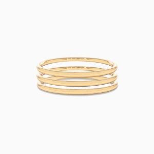 Quality 18K Gold Plated 2mm Stacking Thin Stainless Steel Ring Sets wholesale