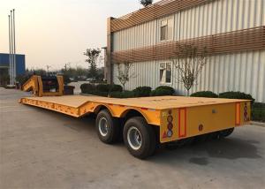 Quality 30-60 Tons 3 Axle Hydraulic Low Bed Trailer With Diamond Embossed Plate wholesale