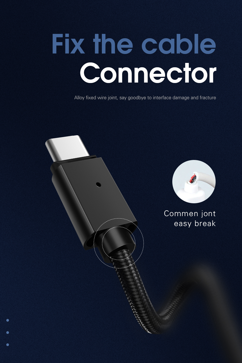 3A Magnetic Cables Fast Charging USB C Data Transfer Cable 3 in 1 1M 2M for Type C Devices