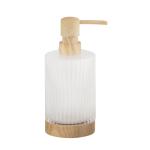 Frosted Glass Bathroom Shower Accessories Set Lotion Pump Containers Natural