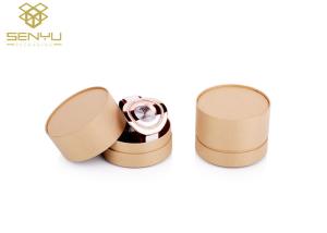 Quality Biodegradable Brown Paperboard Push Up Lip Balm Tubes Candle Perfume Jar Jewelry Support wholesale