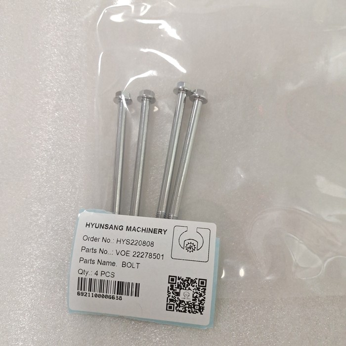 Excavator Parts Bolt VOE22278501 VOE 22278501 Hexagon Screw For EC200D EC210D