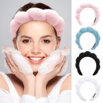 Spa Headband for Women Sponge Puffy Makeup Headband Spa Headband Terry Towel