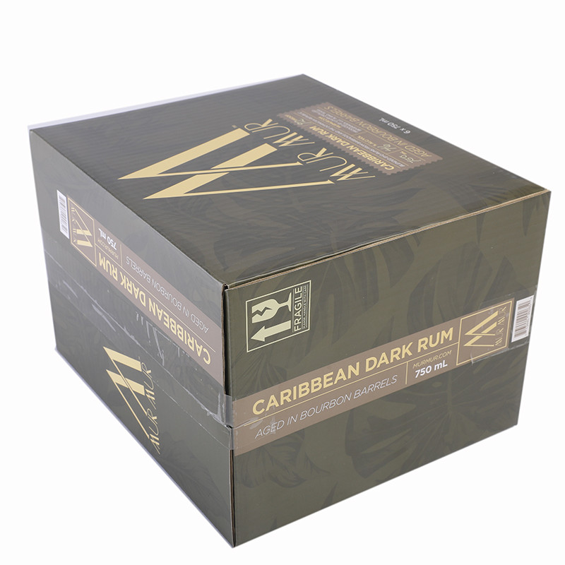 Corrugated Cardboard Beer Boxes Customized Shape For 6 Pack Beer Carrier Packaging