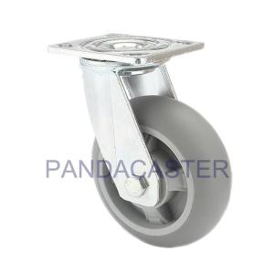 Quality 6 Inch Heavy Duty Wheels Round Thermoplastic Rubber Nonmarking Swivel Caster Wheels wholesale