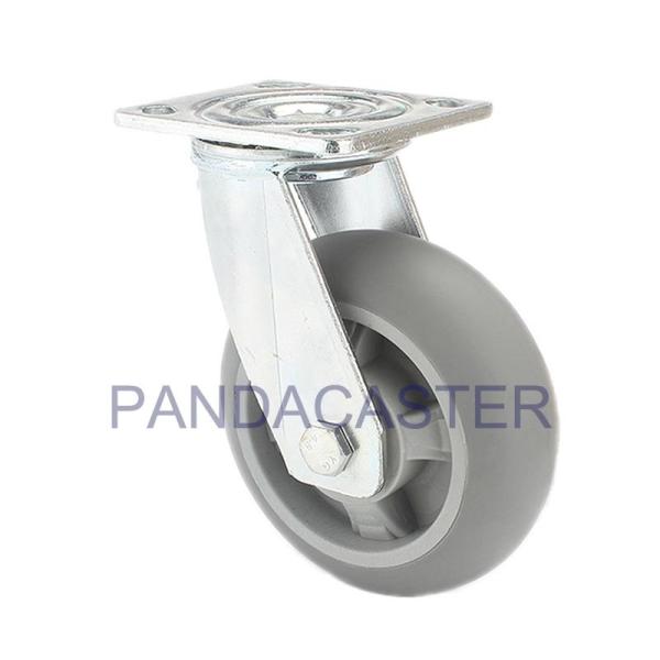 6 Inch Heavy Duty Wheels Round Thermoplastic Rubber Nonmarking Swivel Caster