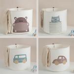 Canvas Baby Clothes Felt Storage Basket 35*40cm OEM ODM