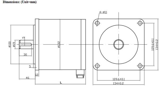 1.2°3phase Hybrid Stepper Motor-NEMA42