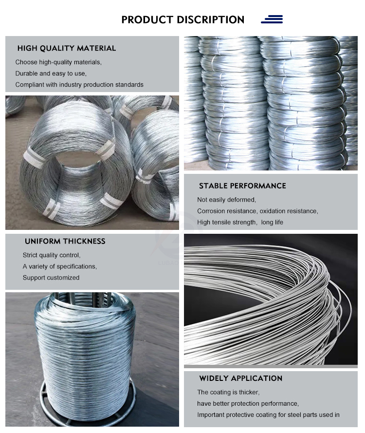 Competitive Produce Spring Steel Grade Hot Dipped Galvanized Wire for Barbed Wire Chain Link Fence Welded Wire Hexagonal Mesh