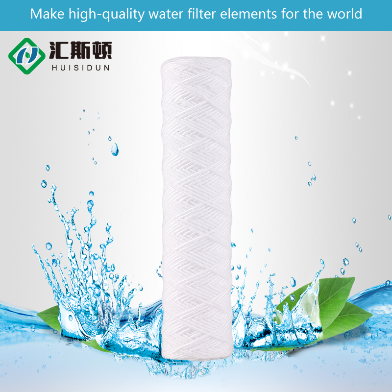 20 Inch PP Wound Water Filter Cartridge 10 Micron for Viscous Liquids Filtration