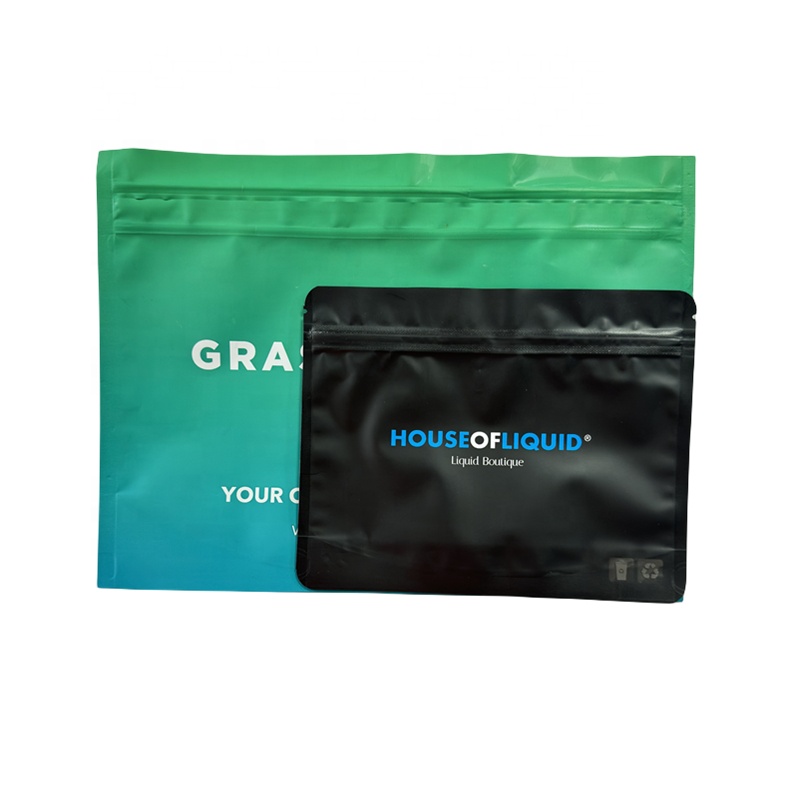 Soft Touch Material Dry Flower Packaging Ziplock Mylar Foil Bags 3.5g 7g