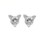 Little New Jewellery Design Cubic Zirconia Stud Earrings Sterling Silver