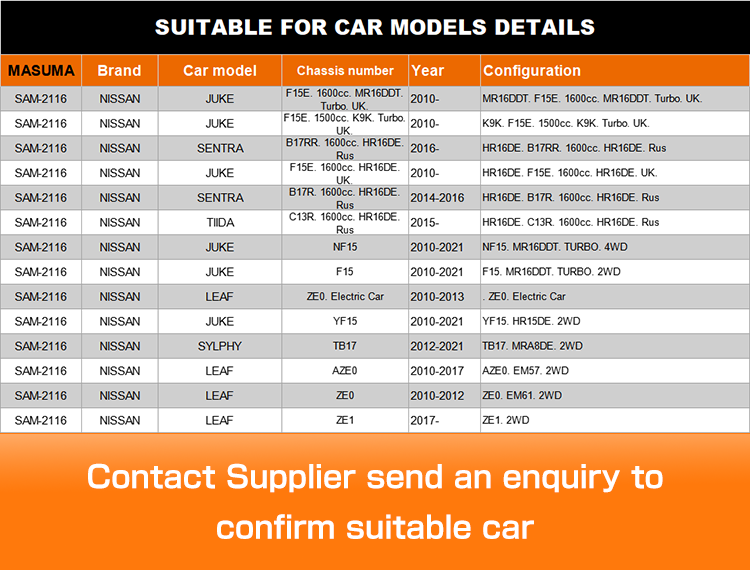 Shock Absorber Rubber Bushing AT200L 7AFE 54321-1KA0B for NISSAN JUKE 2010-2021 by SAM-2116 MASUMA