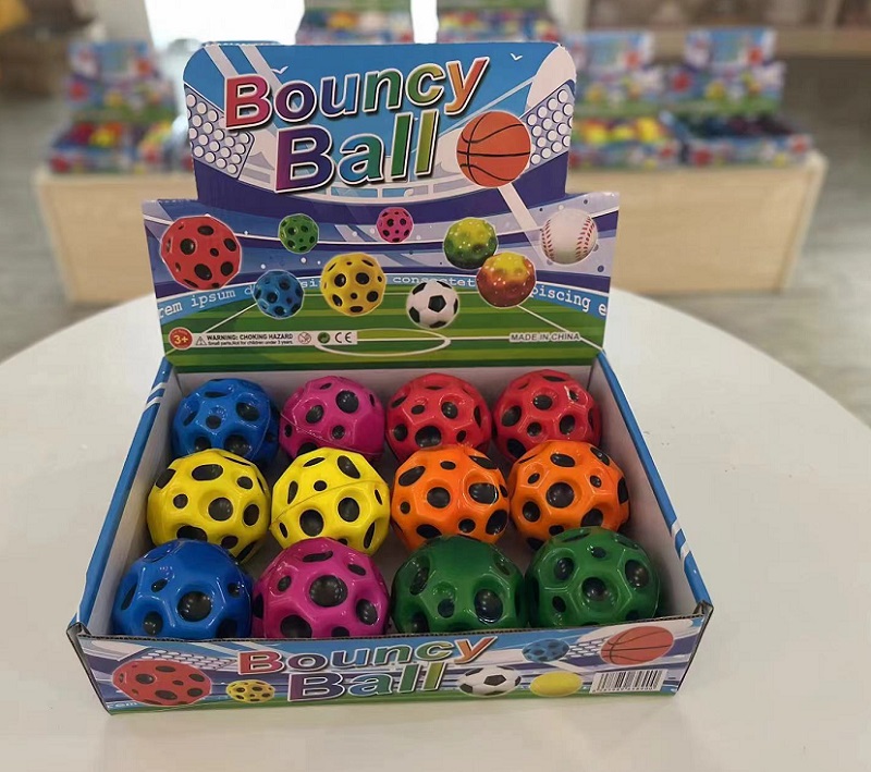 Indoor Outdoor Play Space Galaxy Bouncy Ball Stress Ball for Hand-eye Coordination