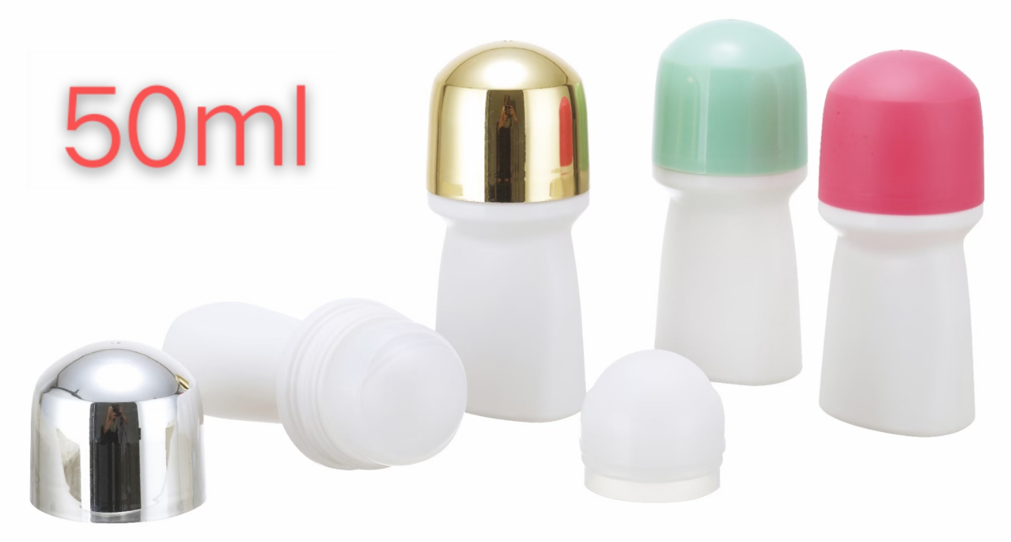 Essential Oil Perfume Refillable Roll On Deodorant Bottles PP