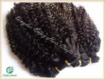 Malaysian 5A virgin remy hair weave ,natural color(can be dye) curly 10''-26'