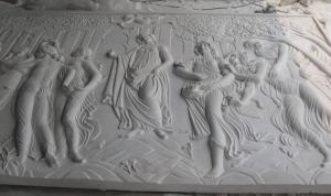 Quality white marble carved panel by hand wholesale