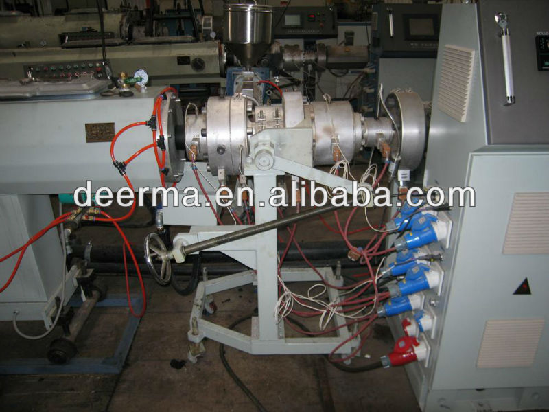250mm PE Pipe Extrusion Line 15kw Water Pipe Production Line 55Rpm Screw Speed