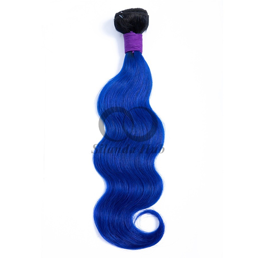 #T1B/Blue Body Wave Remy Human Hair Bundles Sew In Weave Bundles Brazilian Bundle Deals