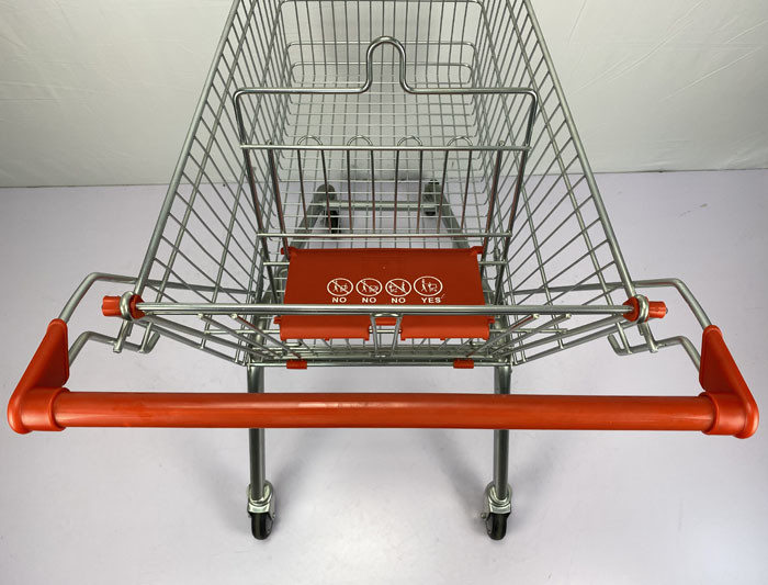 CE 125L European Large Shopping Cart 110kgs Loading Capacity Metal Shopping Trolley