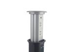 Motor Driven Kitchen Pop Up Sockets Silver Color Flush Mounted on Bar Counter