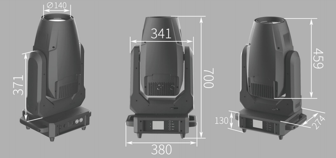 480W 3in1 Gobo Beam Moving Head DJ Disco RGBW Stage Lights for Dynamic Stage Effects
