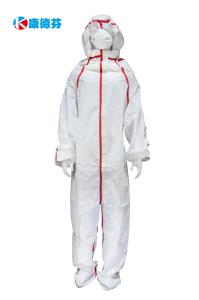 Quality White Non Woven Protective Clothing , Durable Disposable Hooded Coveralls wholesale