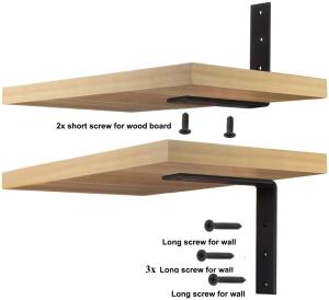 Quality Store Display Shelf Brackets Black L Shelf Bracket for Wooden Furniture Bed Chairs wholesale