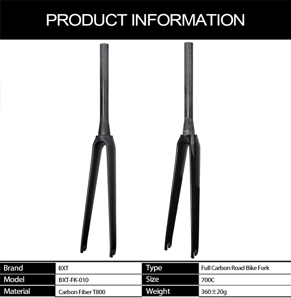 V Brake Carbon Road Bike Fork Aero Shaping Racing Road Bike Fork 700C