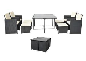 Quality Colourfast Rattan Garden Furniture Sofa Set With Cushion Disassemble Structure wholesale
