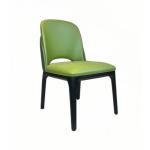 Indoor Dining Room Ash Wood Leather Chair Without Armrest Fixed 500mm*600mm