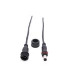 Black PVC DC Cable Connectors 5A Current Rating Electric Waterproof Plug Type