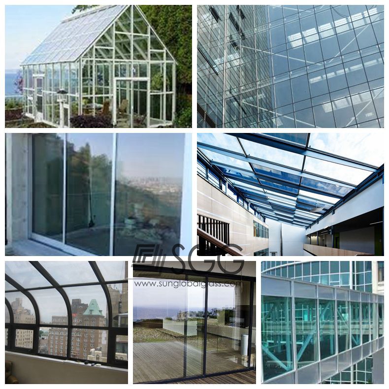 high quality low e triple glazed glass building