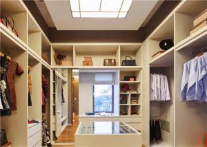 Quality U Shaped Closet Organizers With Soft Close Drawers , modern walk in wardrobe shoe storage wholesale