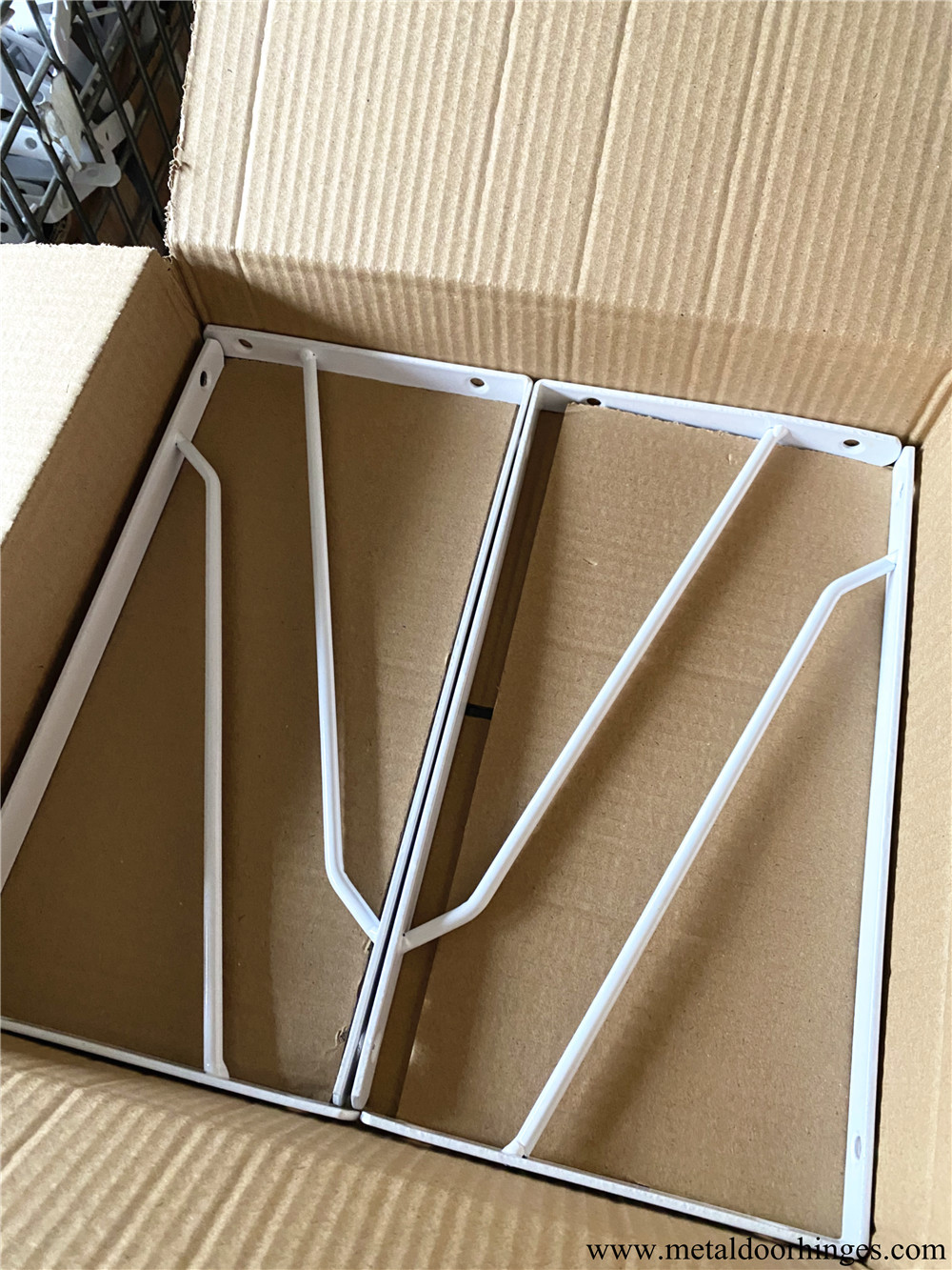 Wall Bracket Corner brackets white type Glass Angle Steel Brackets 3.0mm Heavy Duty