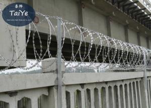 Quality BTO-22 CBT-65 Used Together With Chain Link Fence, Welded Mesh Hot Dip Galvanized Razor Blade Iron Wire wholesale