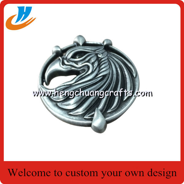 3D antique silver metal Magnet Fridge Zinc alloy die casting design