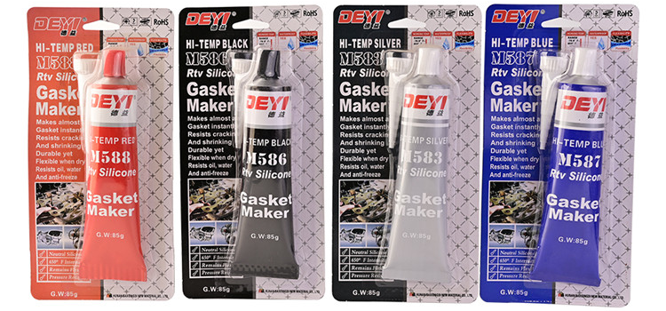 Industrial Applications 85g Black Temp RTV Silicone Sealant Adhesive Gasket Maker