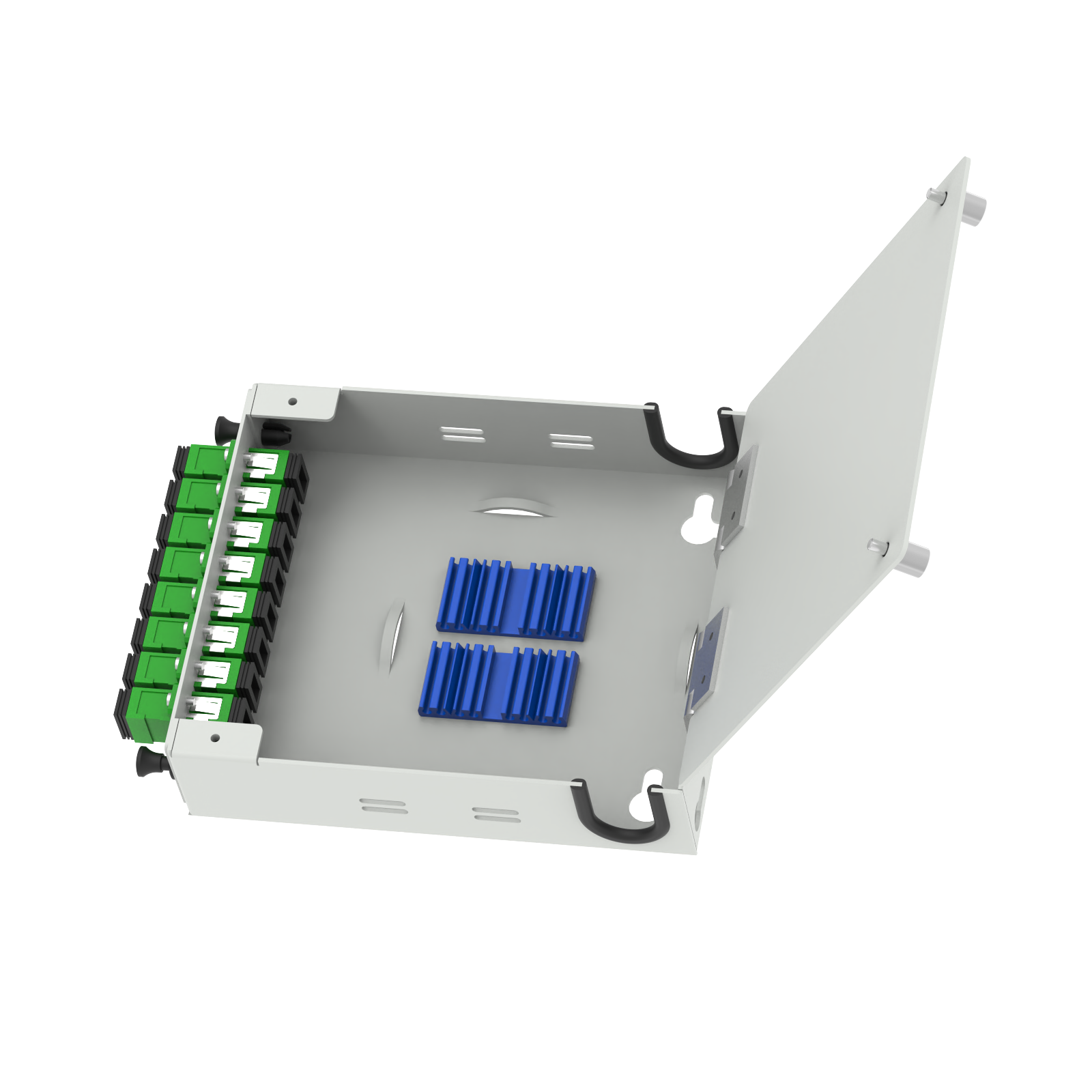 Cold Rolled Steel 8 Cores SC APC Type Fiber Optic FTTH Terminal Box for FTTX Services