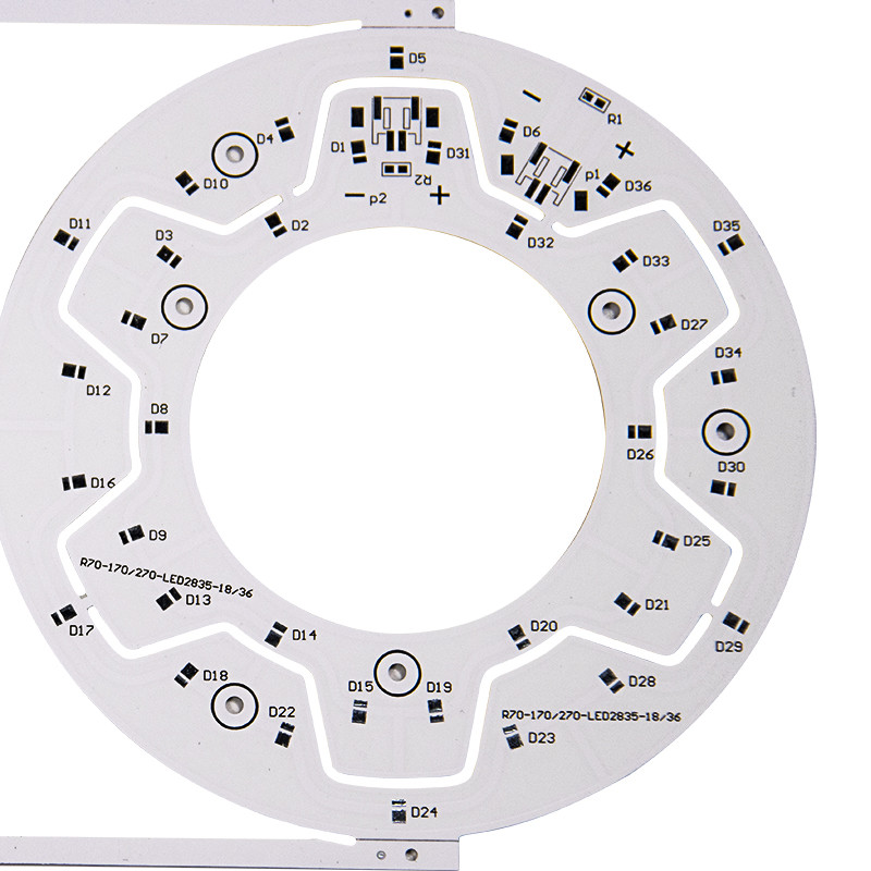 White OEM ODM Single Sided PCBs Aluminum Printed Circuit Board