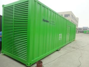 China 40 Feet Container Type Generator Green Color 1350KW / 1700KVA 3 Pole MCCB on sale
