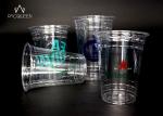 Iced Drink Disposable Clear Plastic Drinking Cups Cutsomized Logo