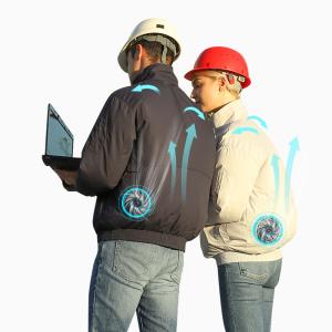 Quality ODM Aircon Clothes Cooling Fan Jacket Breathable Polyester Cotton wholesale