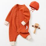 2023 Newborn Waffle Cotton Hood Romper Jumpsuit for Baby Girl Boy Baby Clothes