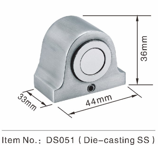 Zinc Alloy Interior Magnetic Door Stop Floor Mounted Magnetic Door Holder