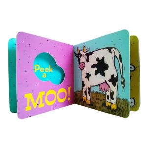Quality 157Gsm Art paper Photo Board Book Printing , Cut Out Educational Baby Books wholesale