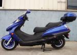 Two Headlights Blue Adult Gas Scooter , 150cc Motor Scooter With 2 Seats Real